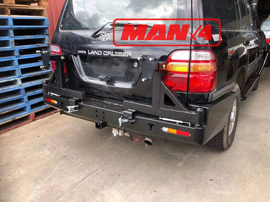 steel offroad bumper Rear bull bar for LC100（with 2 spare tyre bracket）
