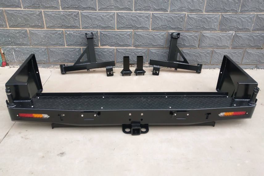 steel offroad bumper Rear bull bar for LC100（with 2 spare tyre bracket）